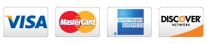 Visa, MasterCard, American Express and Discover credit card logos